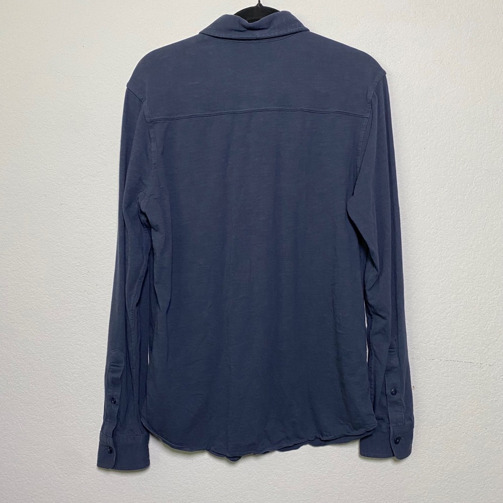 32 Degrees Cool Mens Small Navy Blue 100% Cotton Long Sleeve Button Down Shirt - Picture 2 of 7